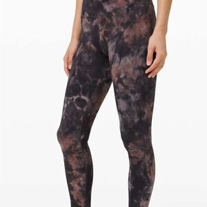 lululemon athletica Tie-Dye Leggings - Black and Brown